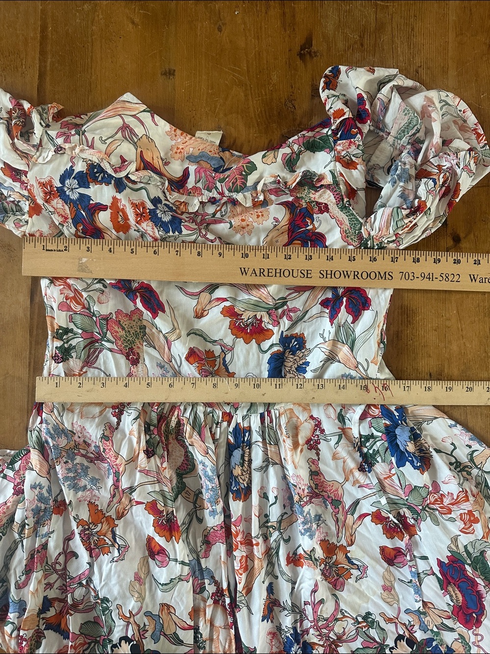 ELF MADE BY HAND RUFFLE WRAP DRESS SMALL - Picture 10 of 10